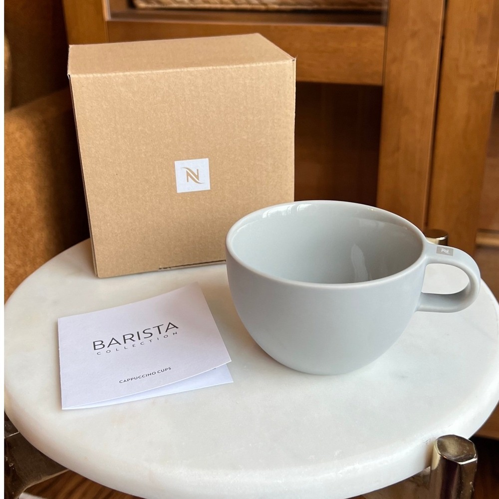 Nespresso Barista Collection Medium Cappuccino Cup Grey Porcelain BIG-GAME